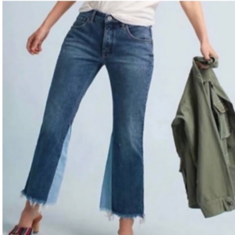 Anthropologie Blue Flare & Wide Leg Jeans